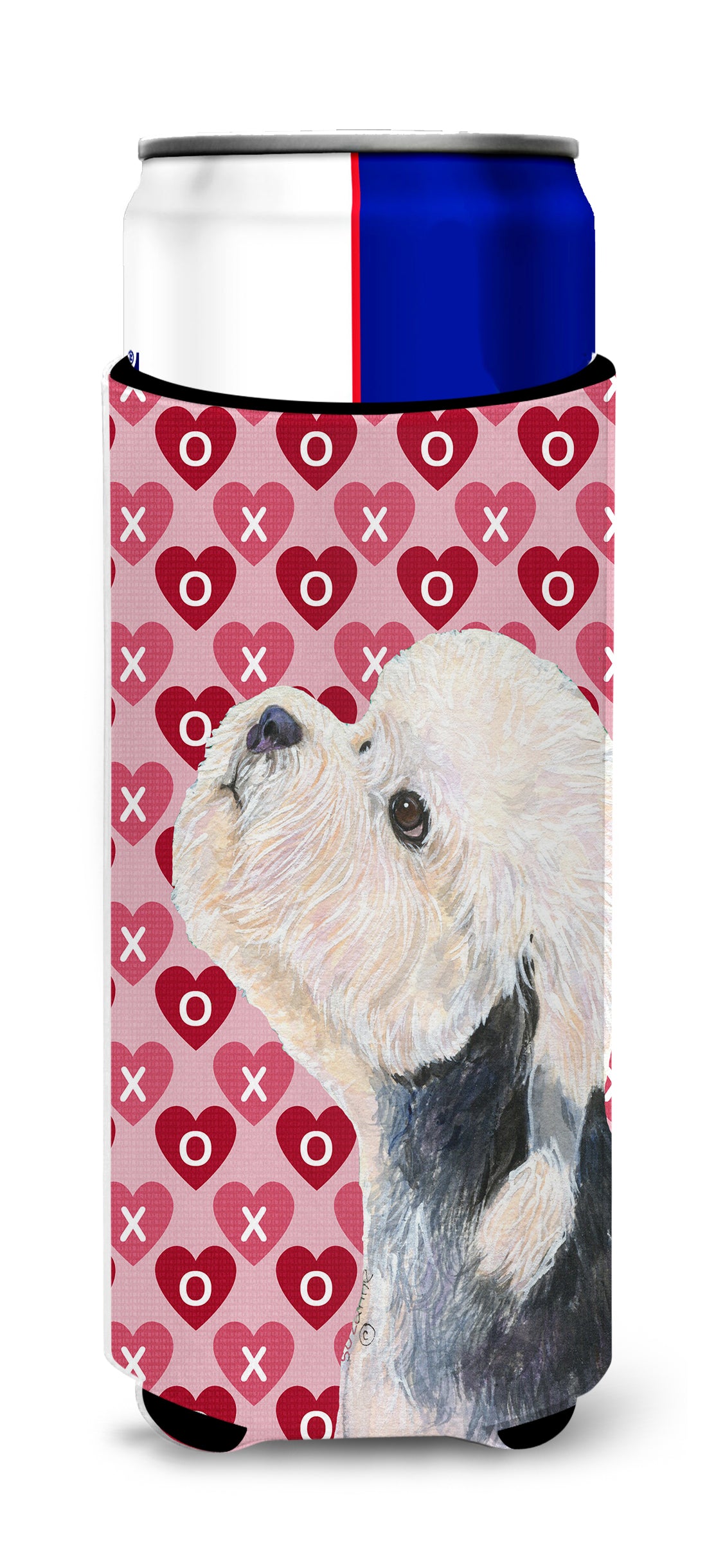 Dandie Dinmont Terrier Hearts Love Valentine&#39;s Day Ultra Beverage Insulators for slim cans SS4503MUK