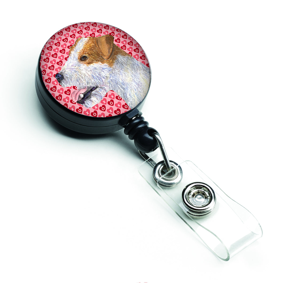 Jack Russell Terrier Love Retractable Badge Reel or ID Holder with Clip
