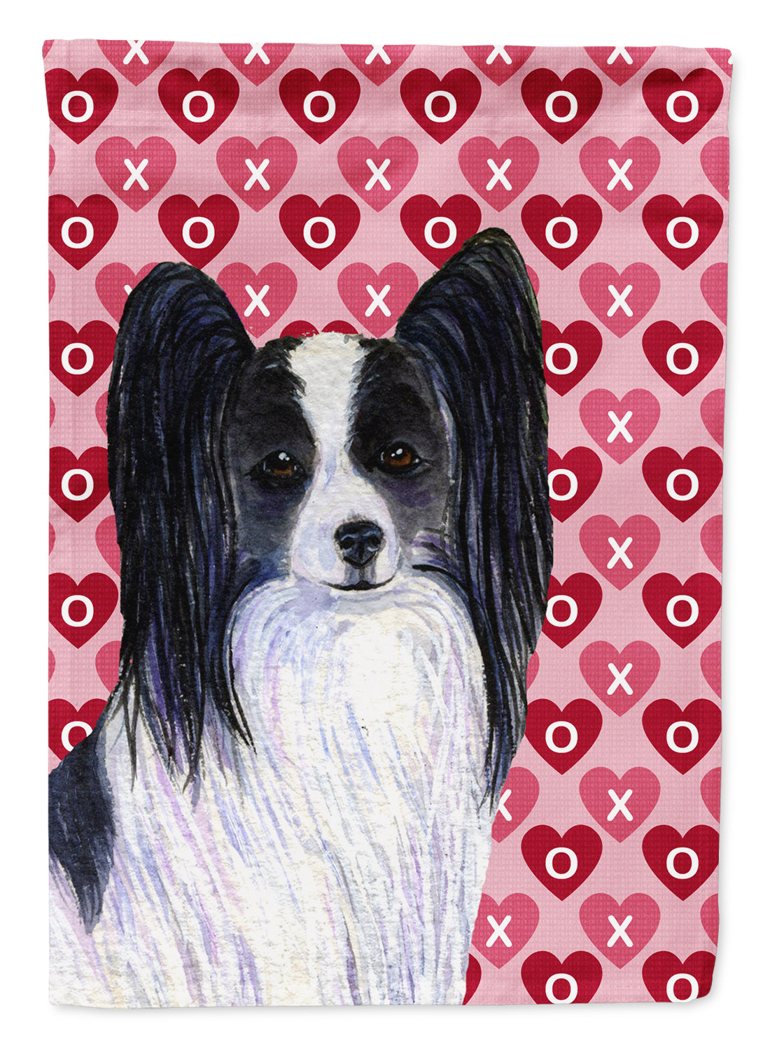 Papillon Hearts Love Valentine&#39;s Day Flag Canvas House Size  the-store.com.