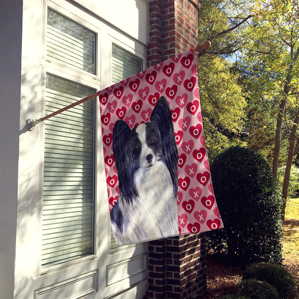 Papillon Hearts Love Valentine's Day Flag Canvas House Size