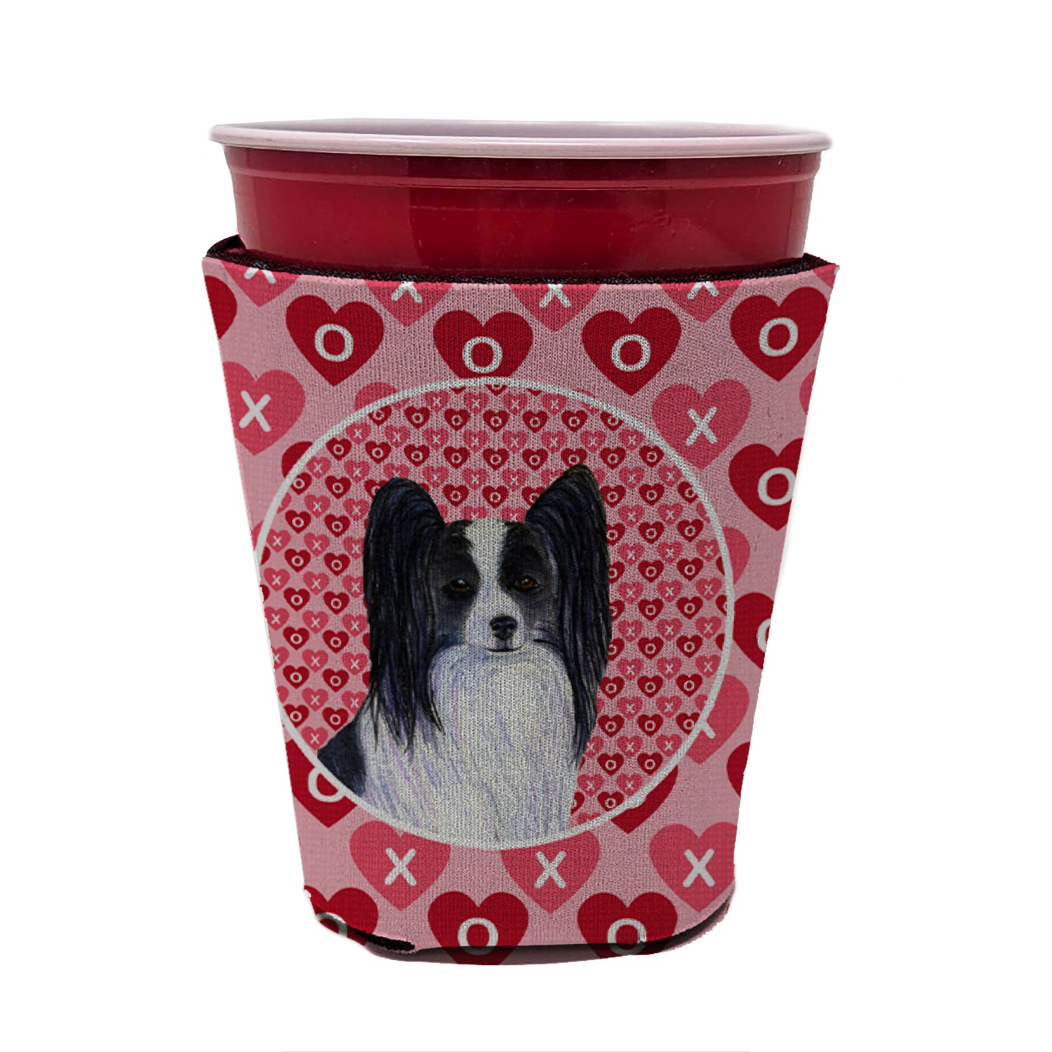 Papillon  Red Cup Beverage Insulator Hugger  the-store.com.