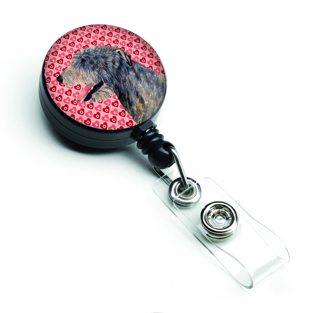 Irish Wolfhound Love Retractable Badge Reel or ID Holder with Clip.