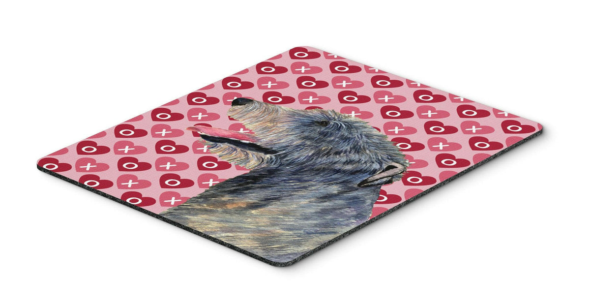 Irish Wolfhound Hearts Love and Valentine&#39;s Day Mouse Pad, Hot Pad or Trivet by Caroline&#39;s Treasures