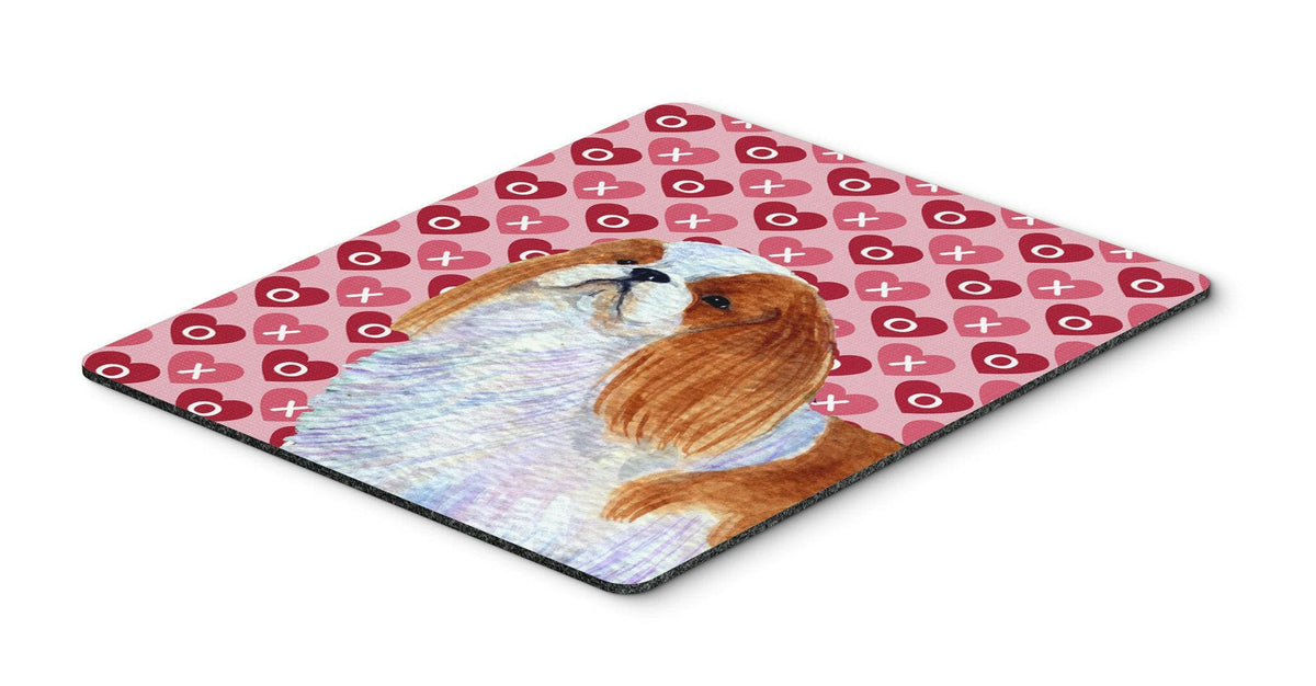 English Toy Spaniel Hearts Love and Valentine&#39;s Day Mouse Pad, Hot Pad Trivet by Caroline&#39;s Treasures