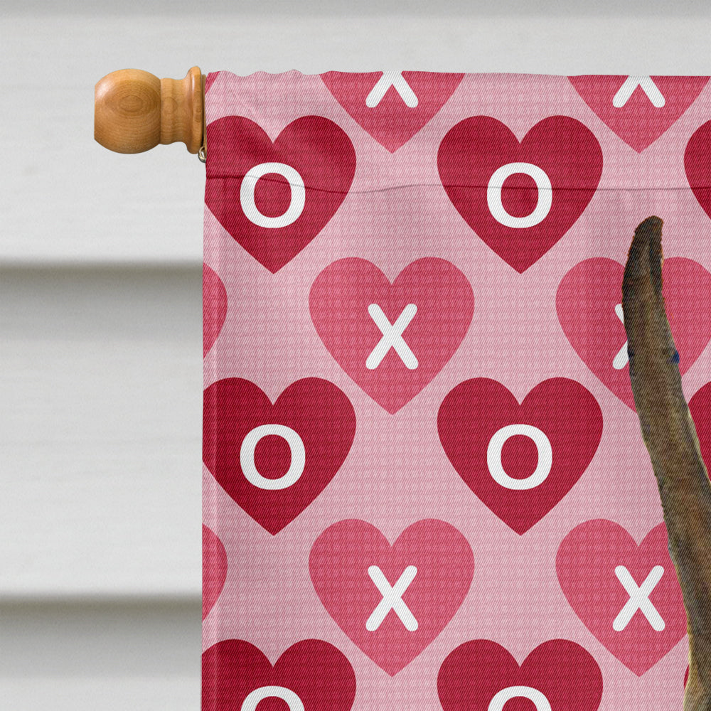 Boxer Hearts Love and Valentine's Day Portrait Flag Canvas House Size  the-store.com.