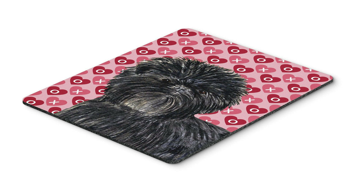 Affenpinscher Hearts Love and Valentine&#39;s Day Mouse Pad, Hot Pad or Trivet by Caroline&#39;s Treasures