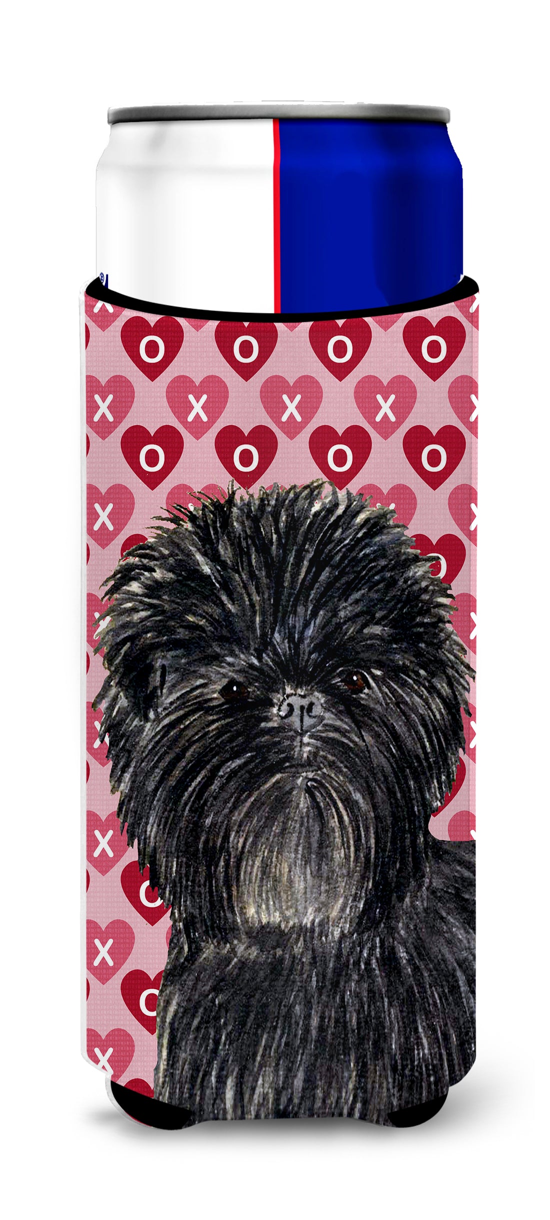 Affenpinscher Hearts Love and Valentine&#39;s Day Portrait Ultra Beverage Insulators for slim cans SS4511MUK.
