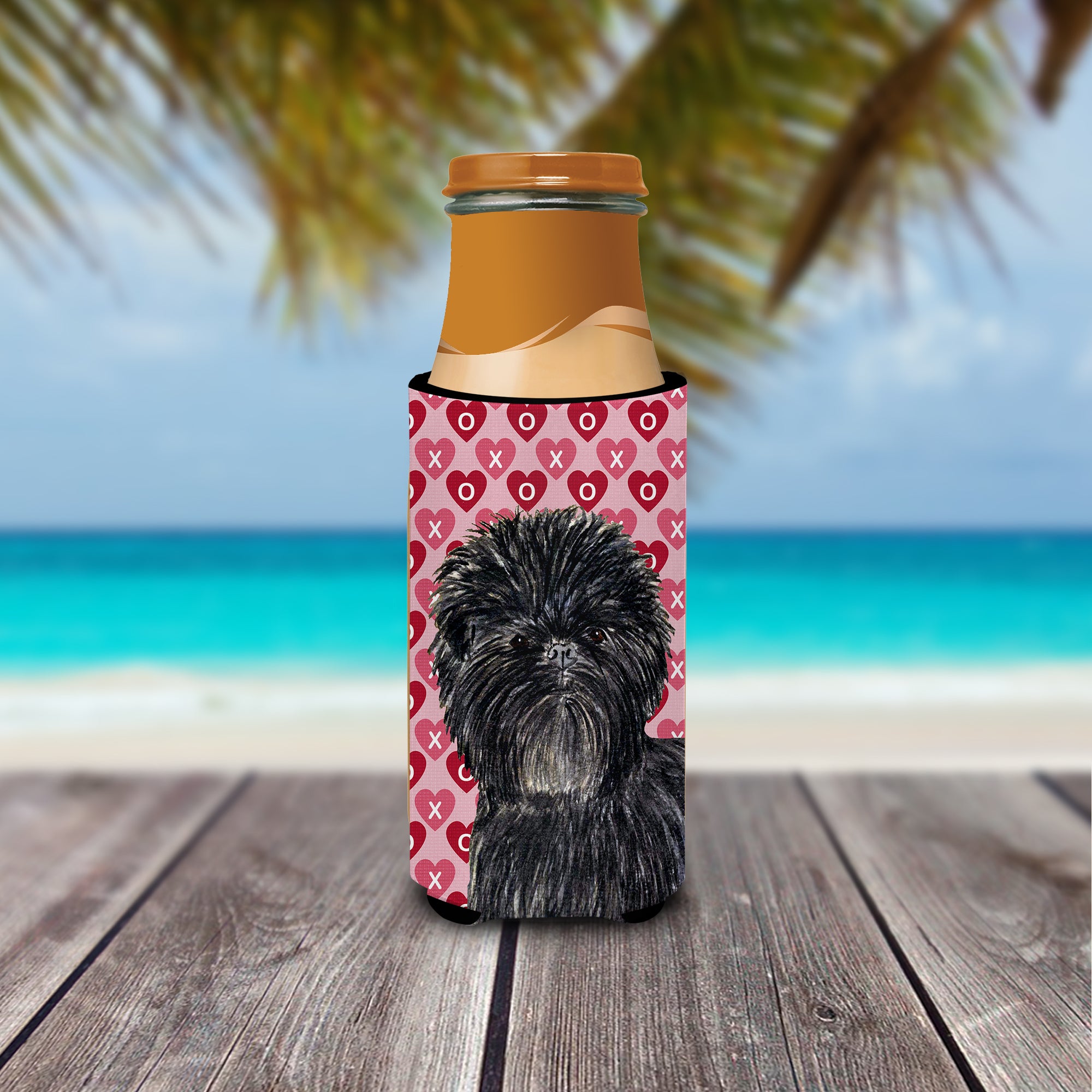Affenpinscher Hearts Love and Valentine's Day Portrait Ultra Beverage Insulators for slim cans SS4511MUK