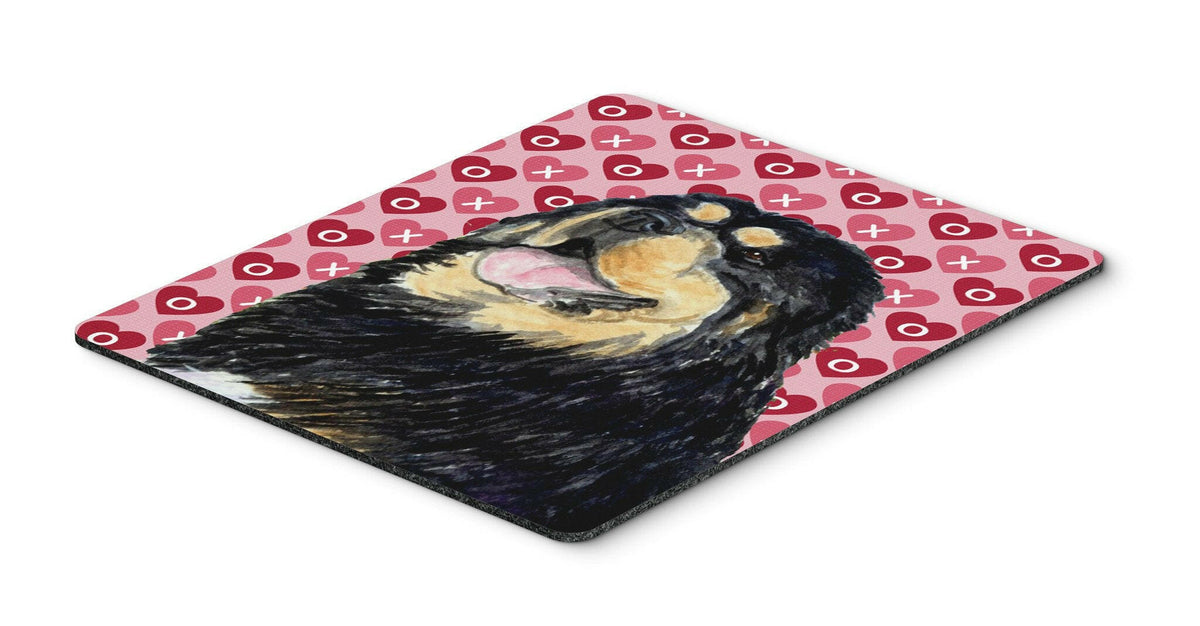Tibetan Mastiff Hearts Love and Valentine&#39;s Day Mouse Pad, Hot Pad or Trivet by Caroline&#39;s Treasures