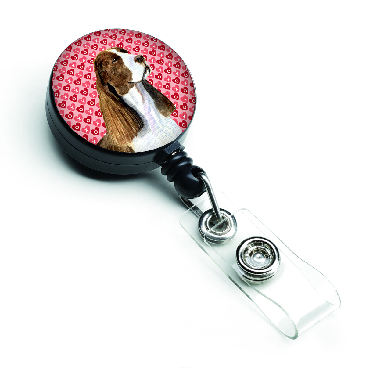 Springer Spaniel Love Retractable Badge Reel or ID Holder with Clip.