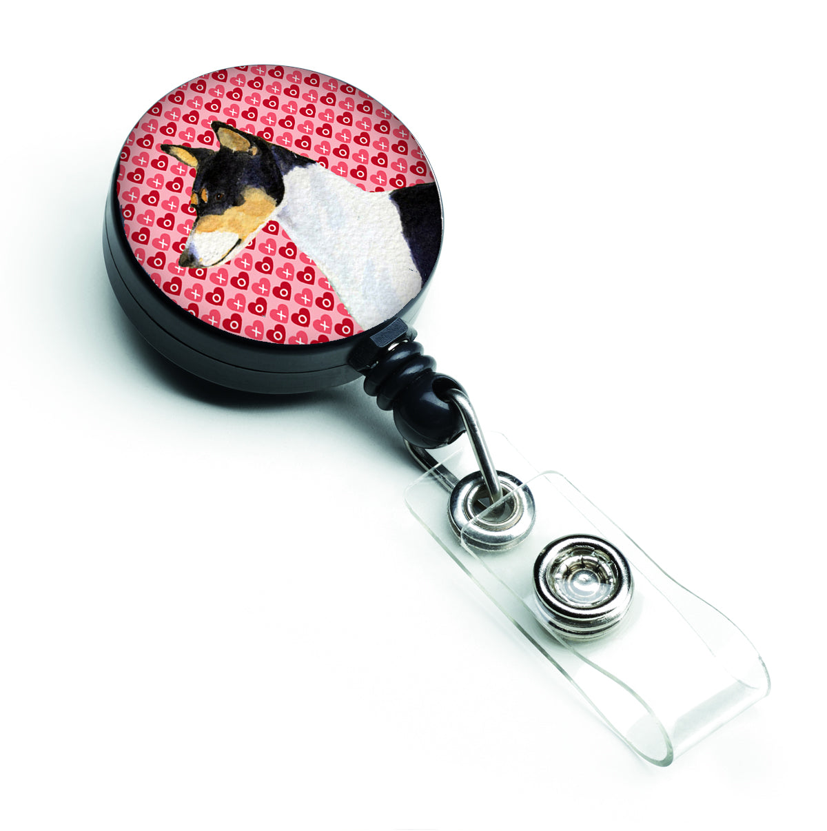 Basenji Love Retractable Badge Reel or ID Holder with Clip