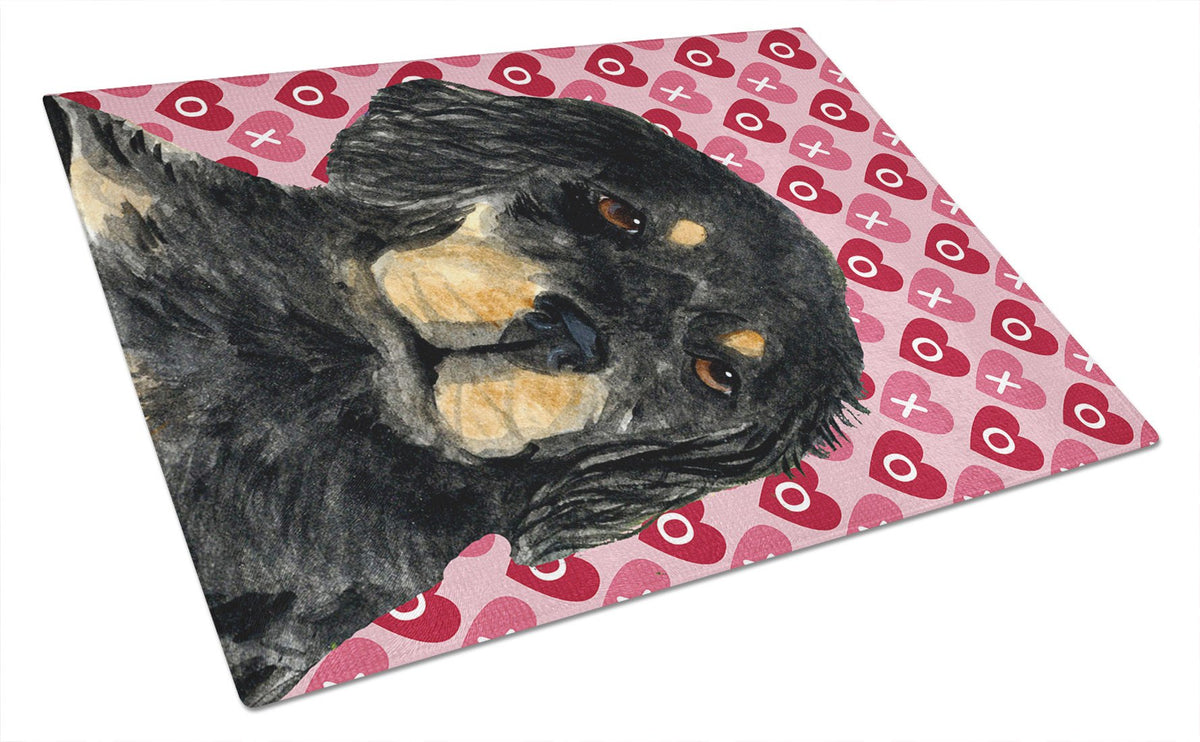 Gordon Setter Hearts Love and Valentine&#39;s Day Glass Cutting Board Large by Caroline&#39;s Treasures