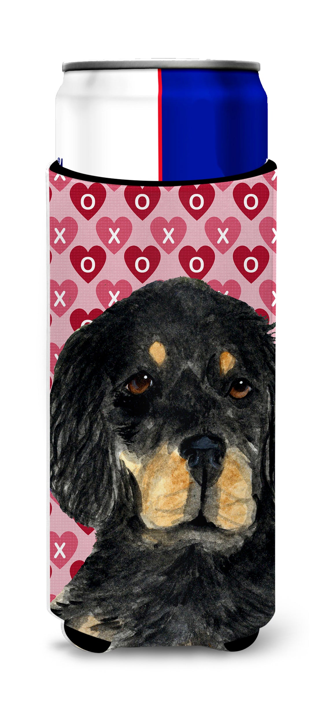 Gordon Setter Hearts Love and Valentine&#39;s Day Portrait Ultra Beverage Insulators for slim cans SS4515MUK