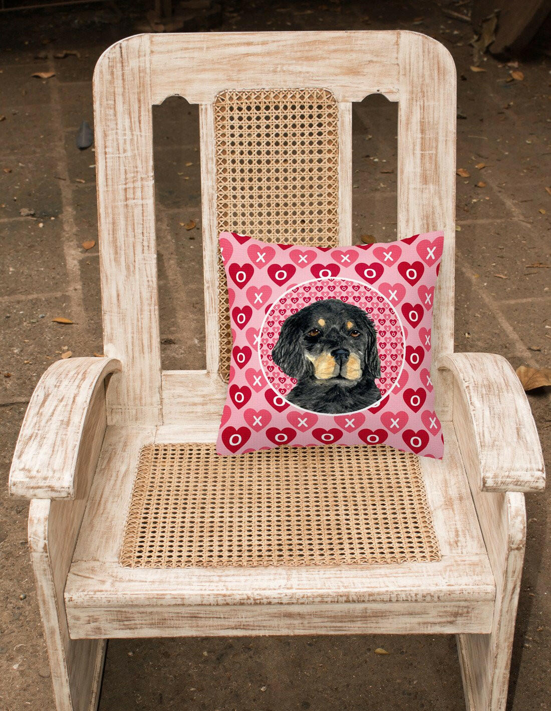 Gordon Setter Hearts Love and Valentine's Day Portrait Fabric Decorative Pillow SS4515PW1414 by Caroline's Treasures
