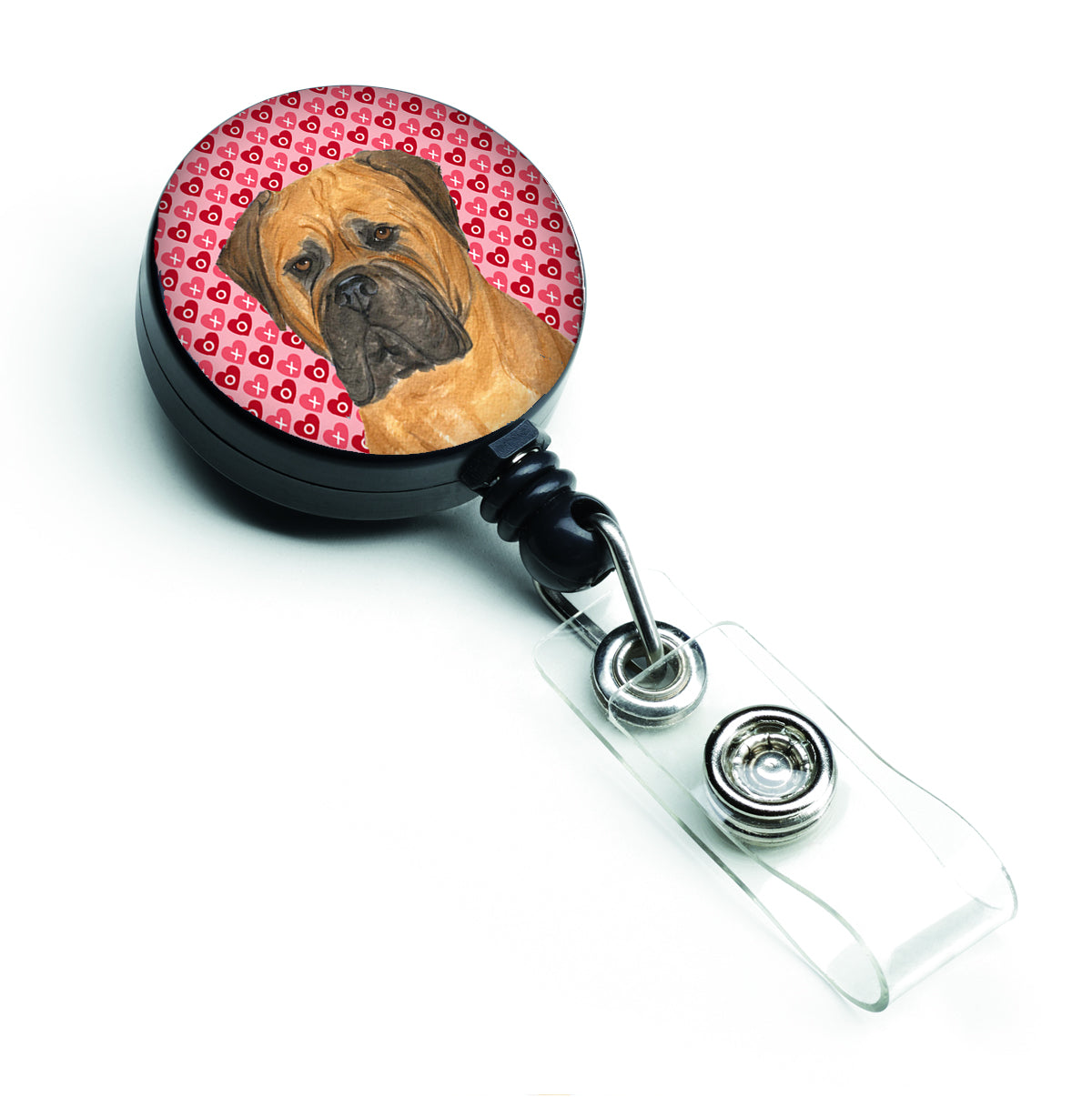 Bullmastiff Love Retractable Badge Reel or ID Holder with Clip