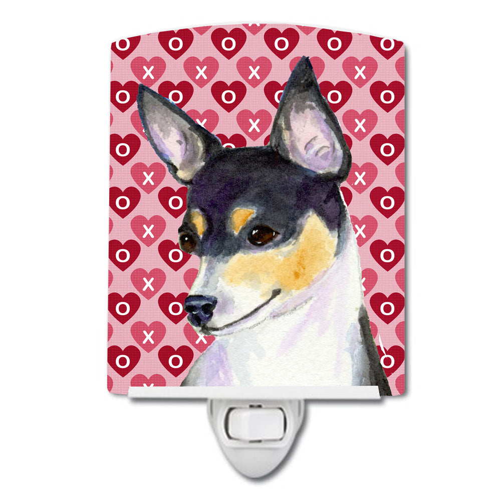Chihuahua Hearts Love and Valentine&#39;s Day Portrait Ceramic Night Light SS4518CNL - the-store.com