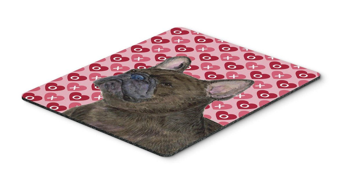 French Bulldog Hearts Love and Valentine&#39;s Day Mouse Pad, Hot Pad or Trivet by Caroline&#39;s Treasures
