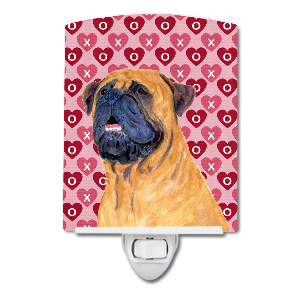 Mastiff Hearts Love and Valentine&#39;s Day Portrait Ceramic Night Light SS4520CNL - the-store.com