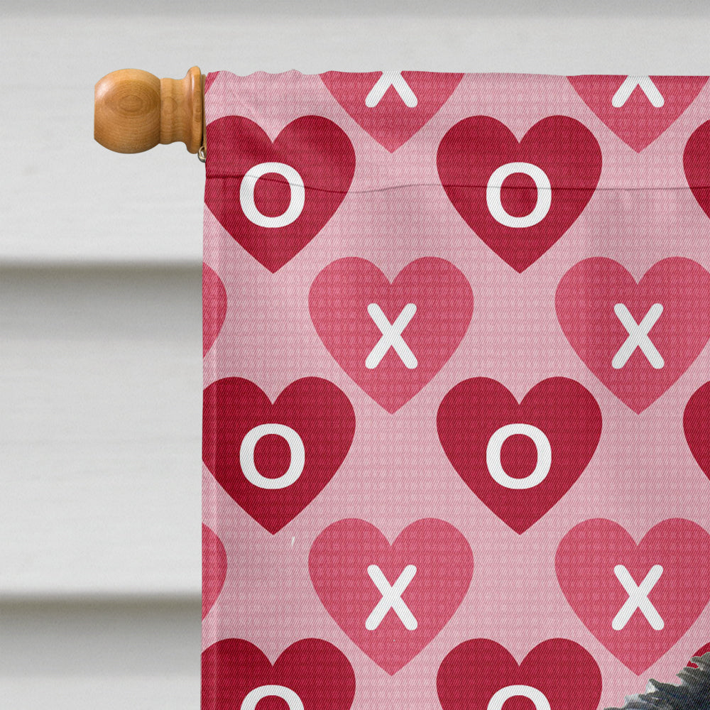 Akita Hearts Love and Valentine's Day Portrait Flag Canvas House Size  the-store.com.