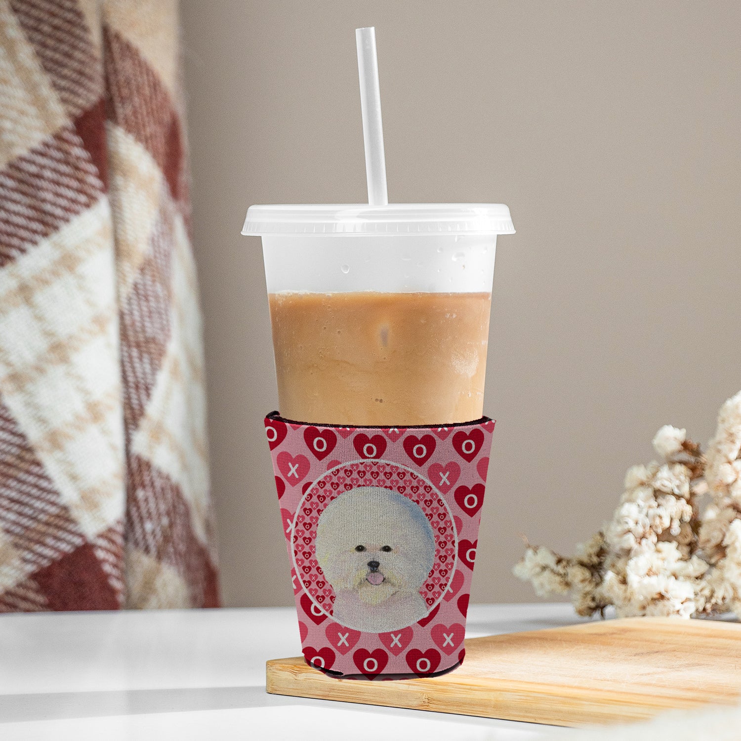 Bichon Frise  Red Cup Beverage Insulator Hugger  the-store.com.