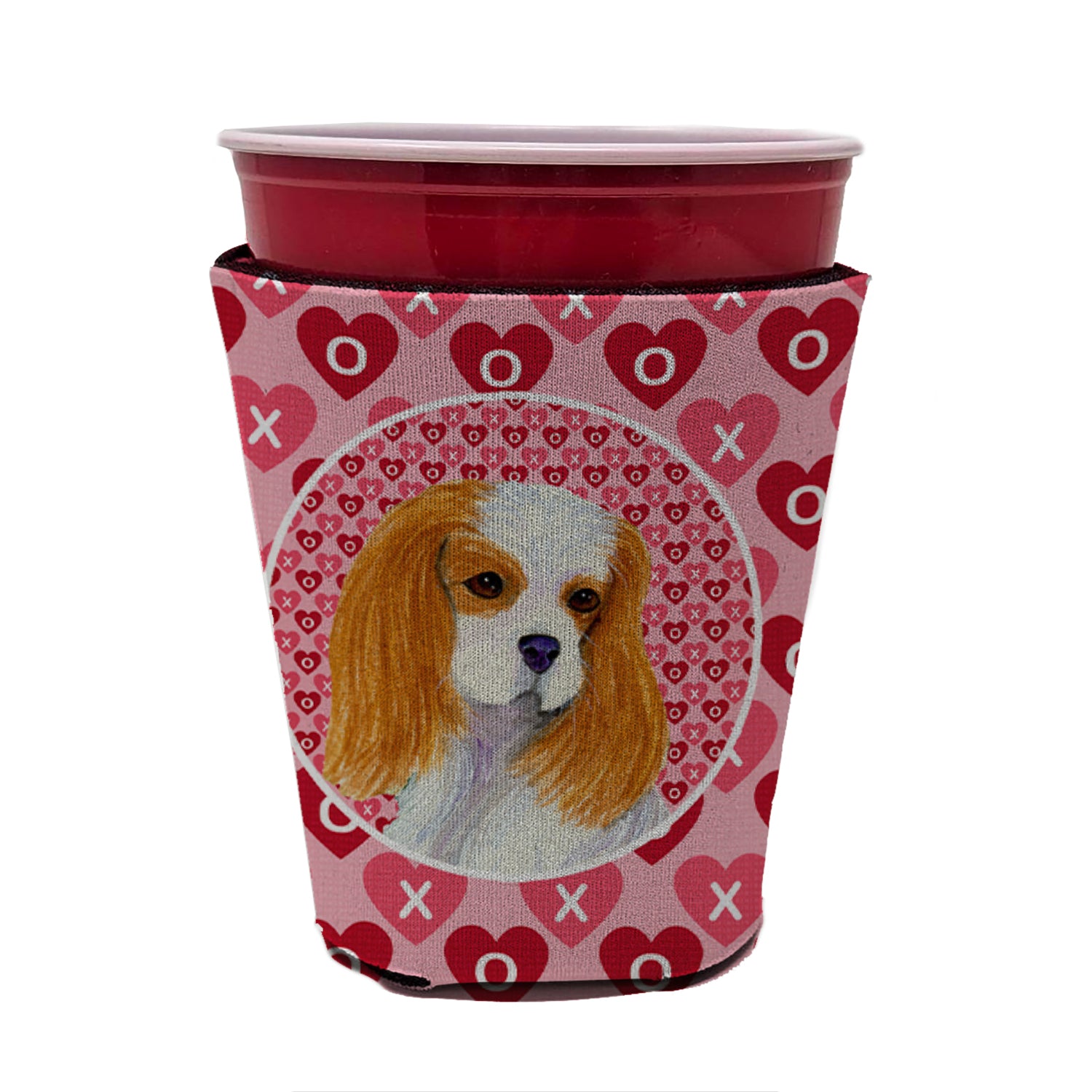 Cavalier Spaniel  Red Cup Beverage Insulator Hugger  the-store.com.