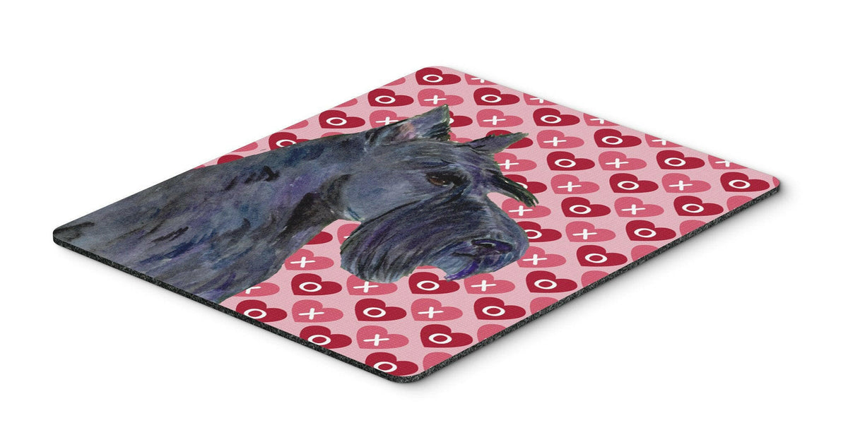 Scottish Terrier Hearts Love and Valentine&#39;s Day  Mouse Pad, Hot Pad or Trivet by Caroline&#39;s Treasures