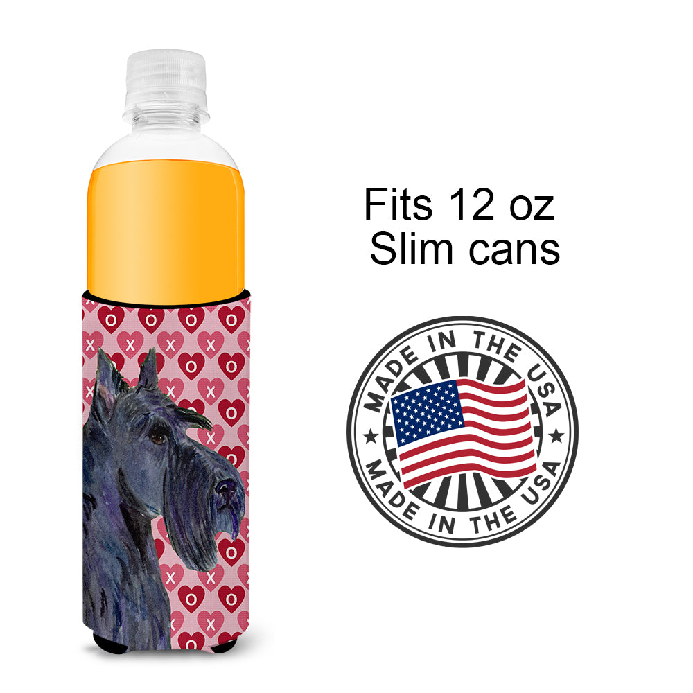 Scottish Terrier Hearts Love Valentine's Day Portrait Ultra Beverage Insulators for slim cans SS4529MUK.