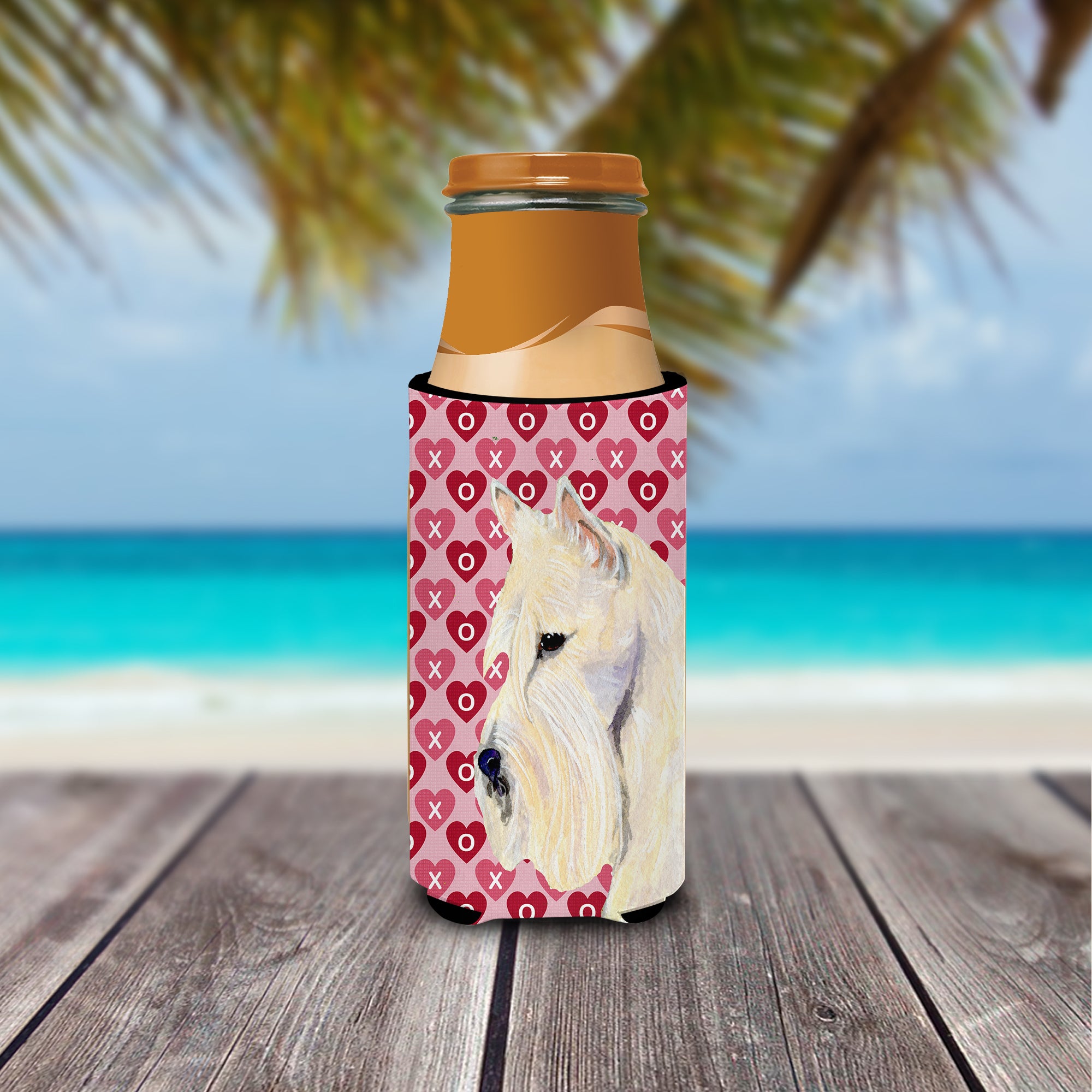 Scottish Terrier Hearts Love Valentine's Day Portrait Ultra Beverage Insulators for slim cans SS4530MUK