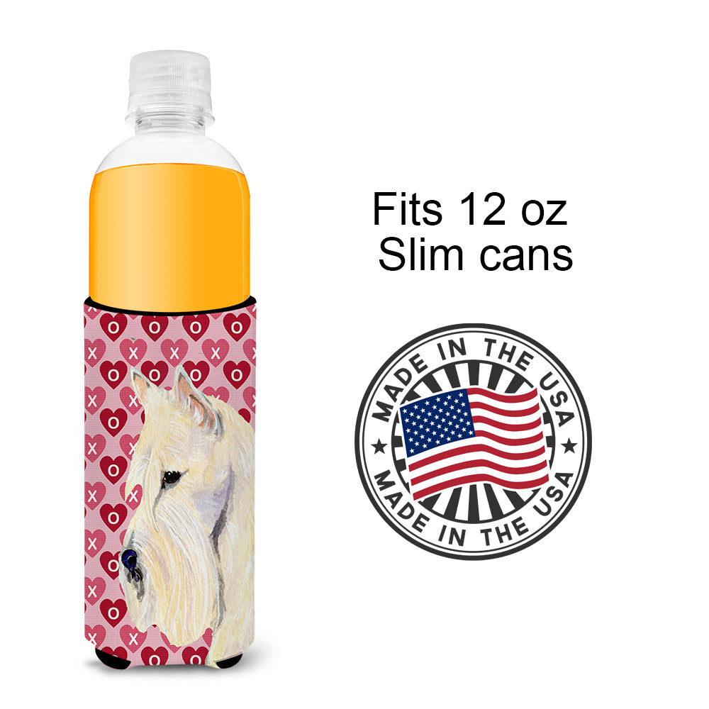 Scottish Terrier Hearts Love Valentine's Day Portrait Ultra Beverage Insulators for slim cans SS4530MUK