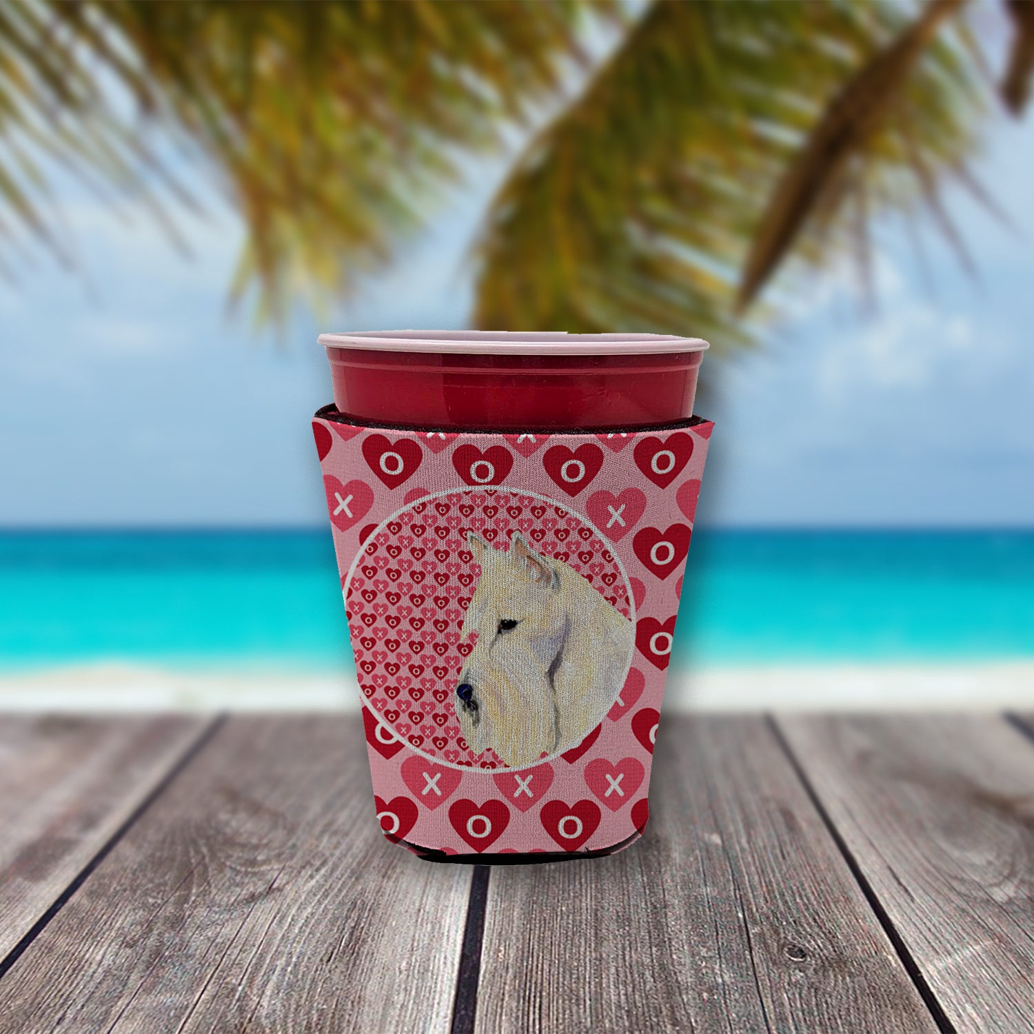 Scottish Terrier  Red Cup Beverage Insulator Hugger  the-store.com.