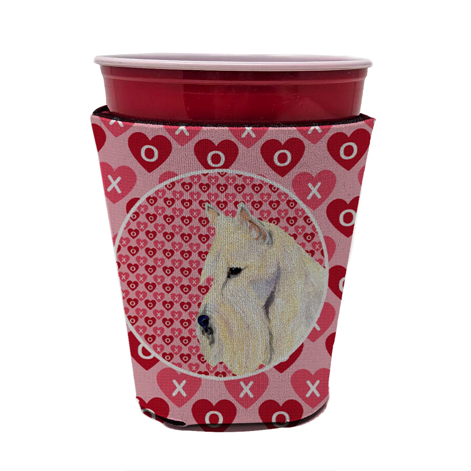 Scottish Terrier  Red Cup Beverage Insulator Hugger