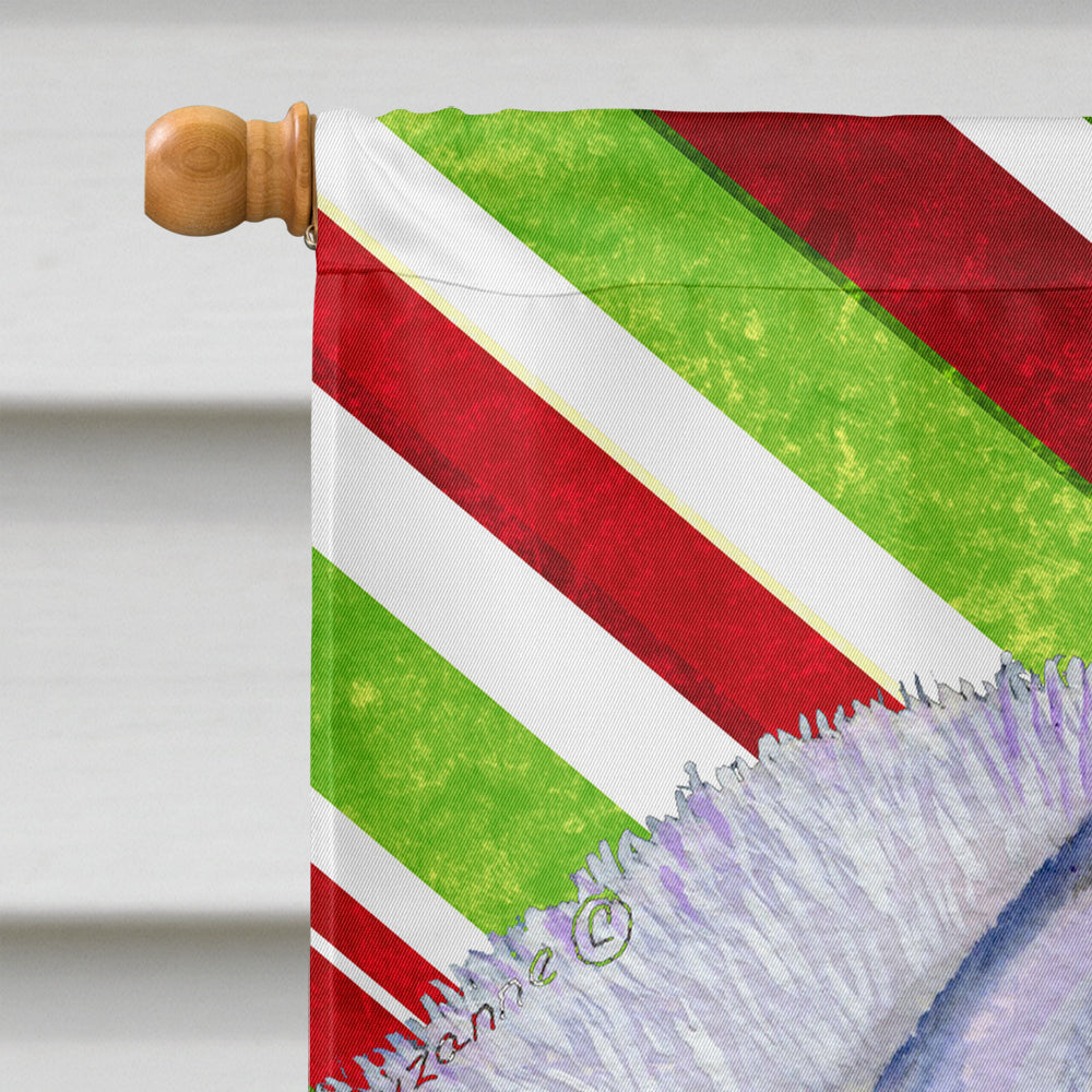 Siberian Husky Candy Cane Holiday Christmas Flag Canvas House Size