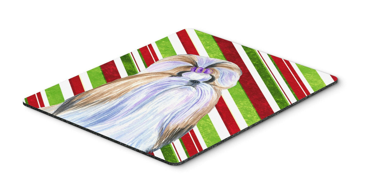 Shih Tzu Candy Cane Holiday Christmas Mouse Pad, Hot Pad or Trivet by Caroline&#39;s Treasures