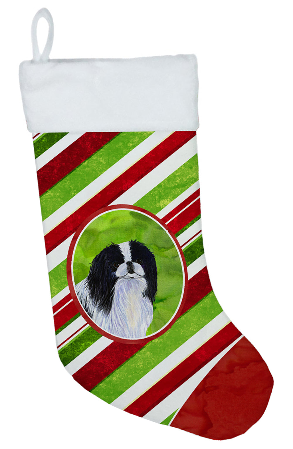 Japanese Chin Winter Snowflakes Christmas Stocking SS4536  the-store.com.