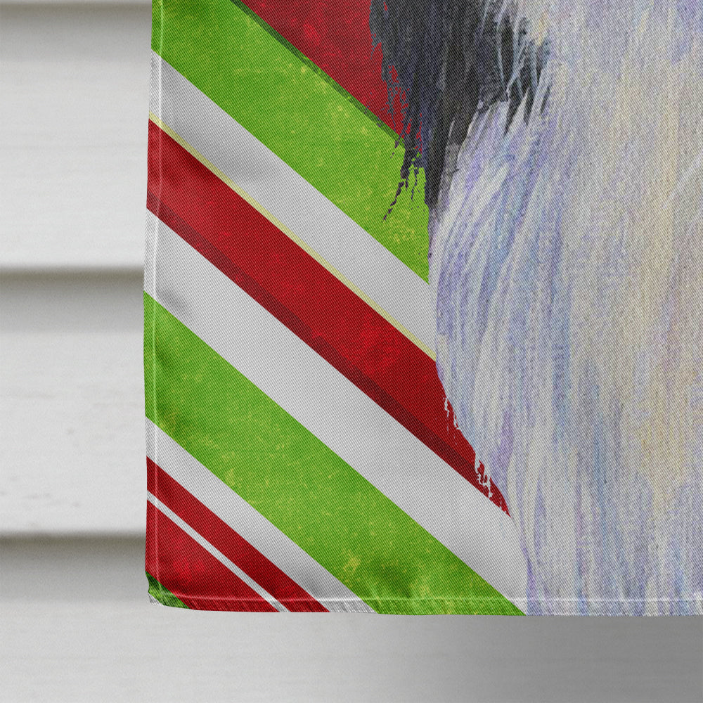 Japanese Chin Candy Cane Holiday Christmas Flag Canvas House Size  the-store.com.