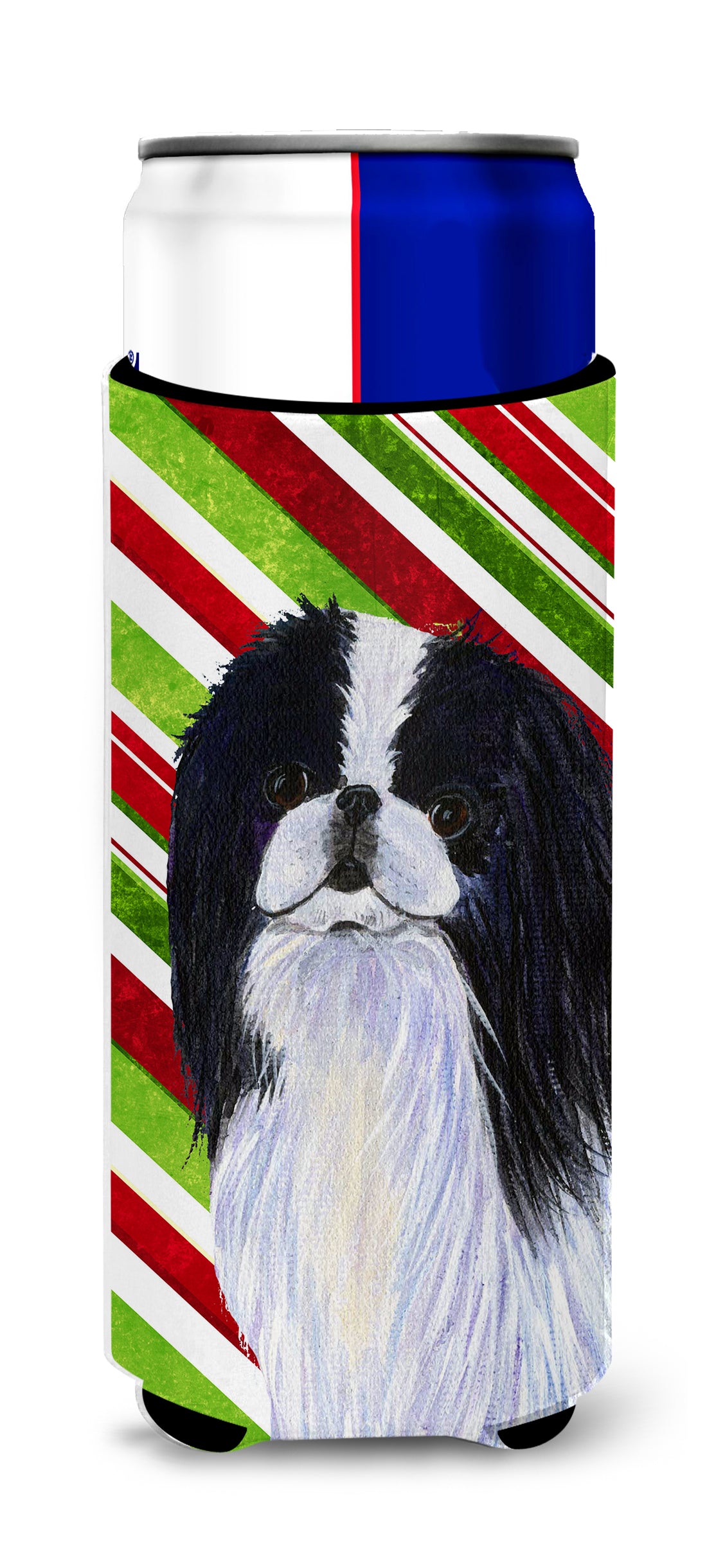 Japanese Chin Candy Cane Holiday Christmas Ultra Beverage Insulators for slim cans SS4536MUK