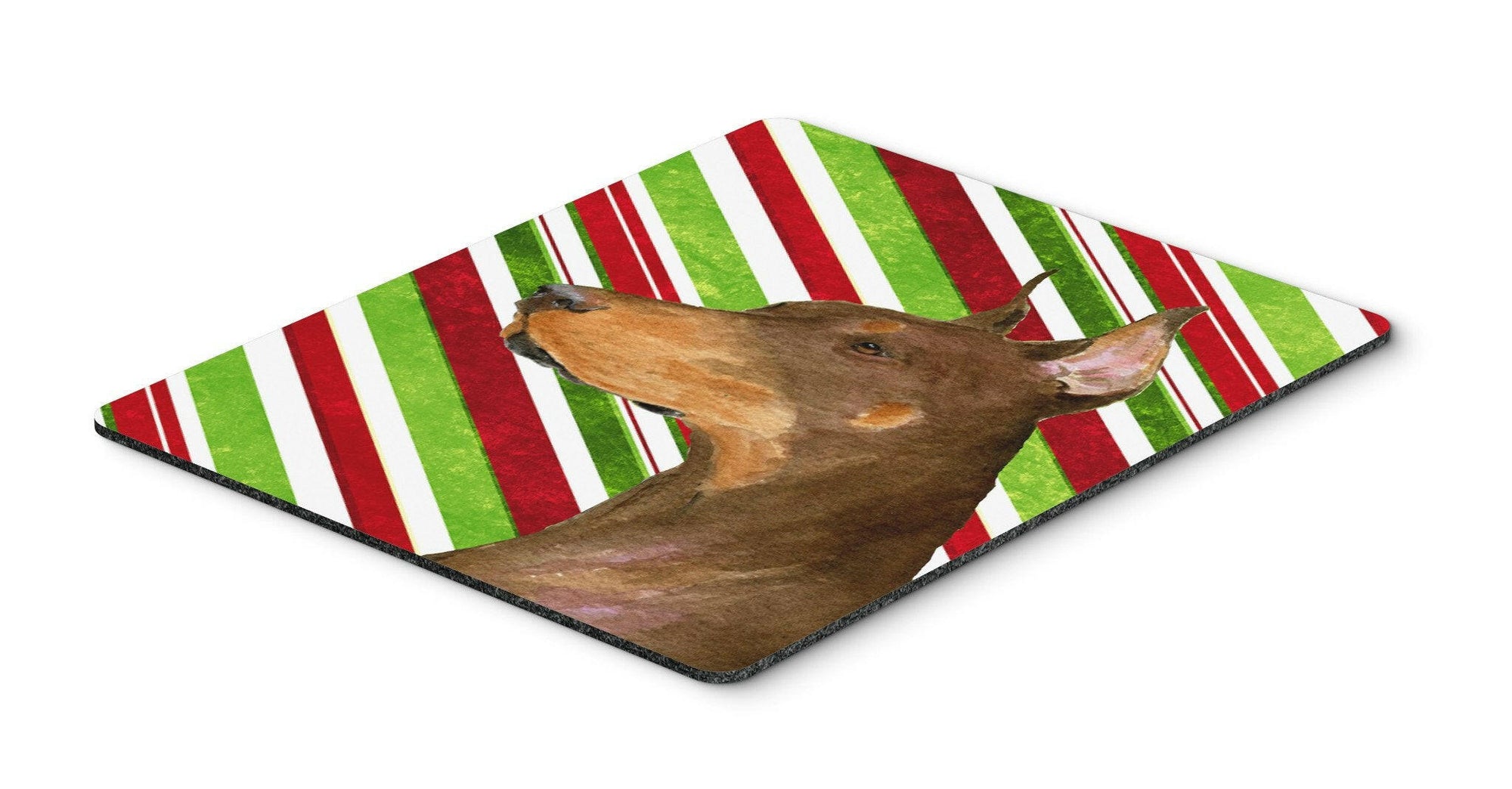 Doberman Candy Cane Holiday Christmas Mouse Pad, Hot Pad or Trivet by Caroline's Treasures