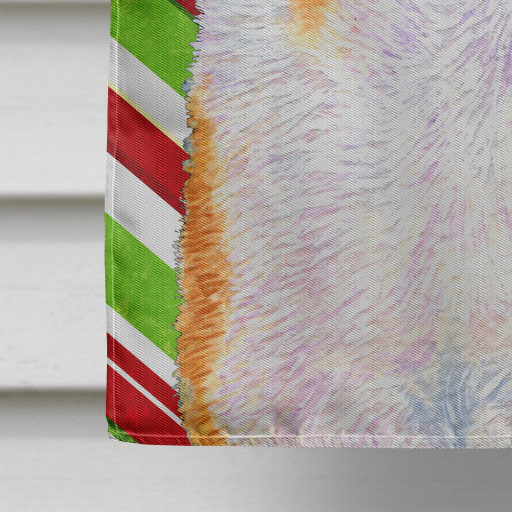 Collie Smooth Candy Cane Holiday Christmas Flag Canvas House Size  the-store.com.