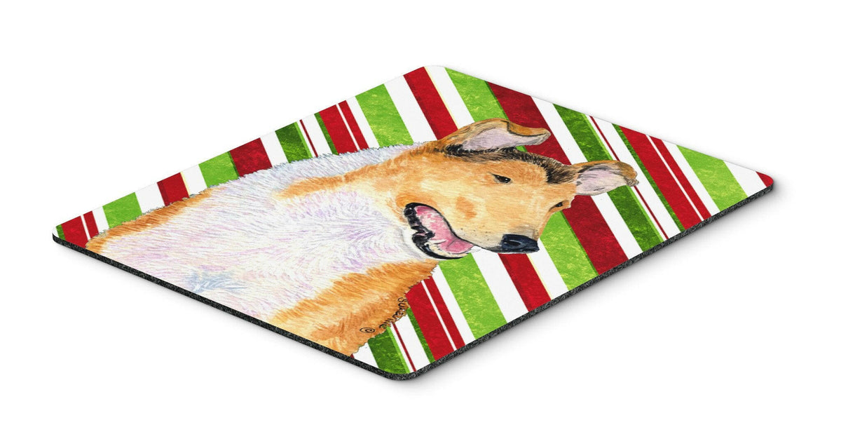 Collie Smooth Candy Cane Holiday Christmas Mouse Pad, Hot Pad or Trivet by Caroline&#39;s Treasures