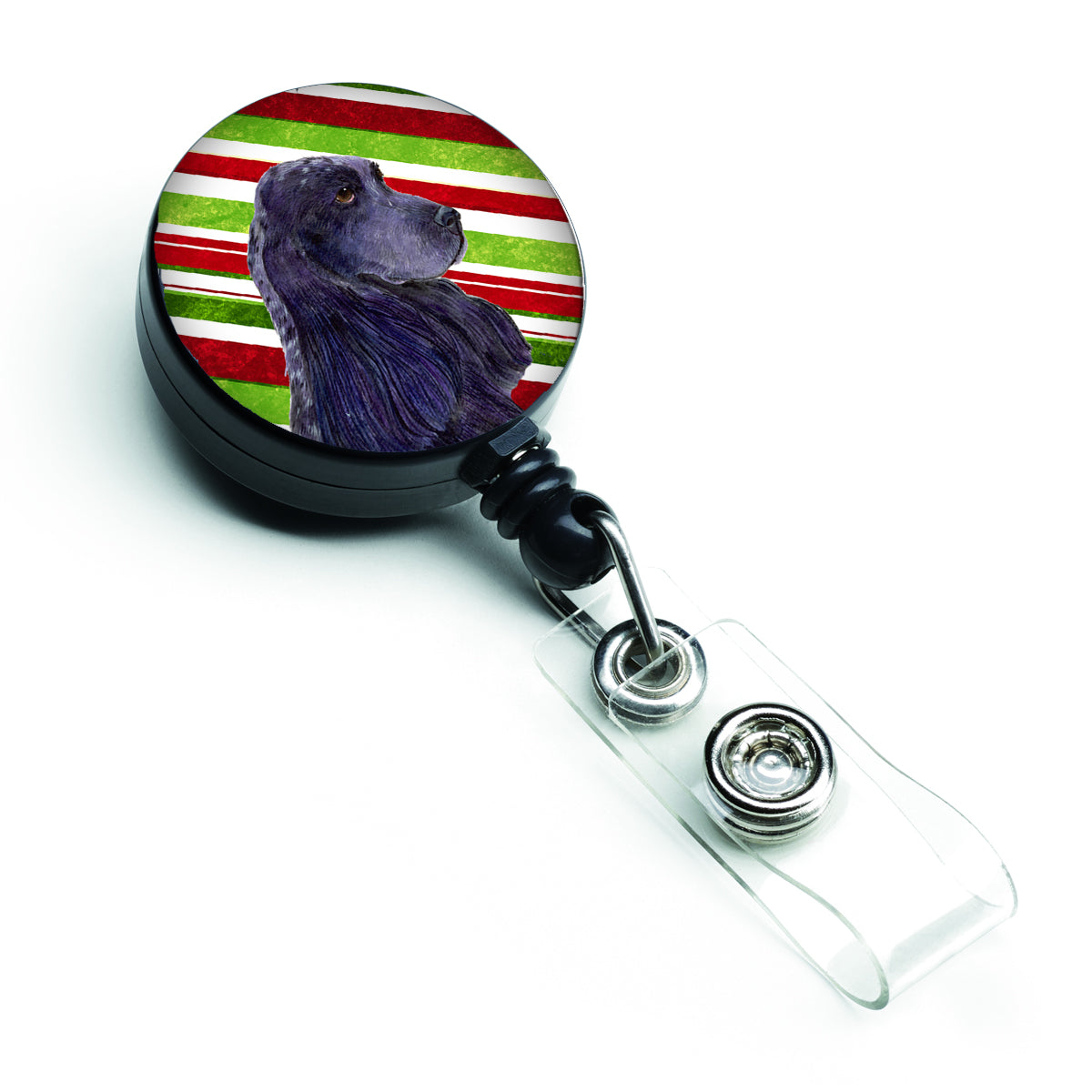 Cocker Spaniel Candy Cane Holiday Christmas Retractable Badge Reel SS4540BR