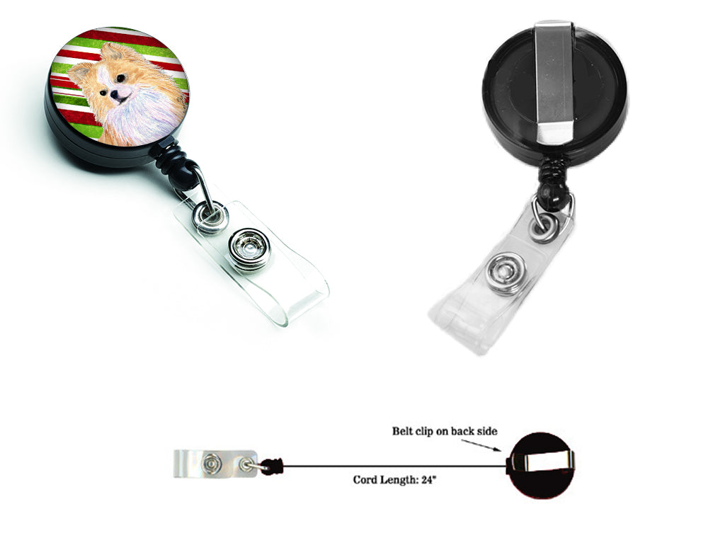 Chihuahua Candy Cane Holiday Christmas Retractable Badge Reel SS4542BR  the-store.com.