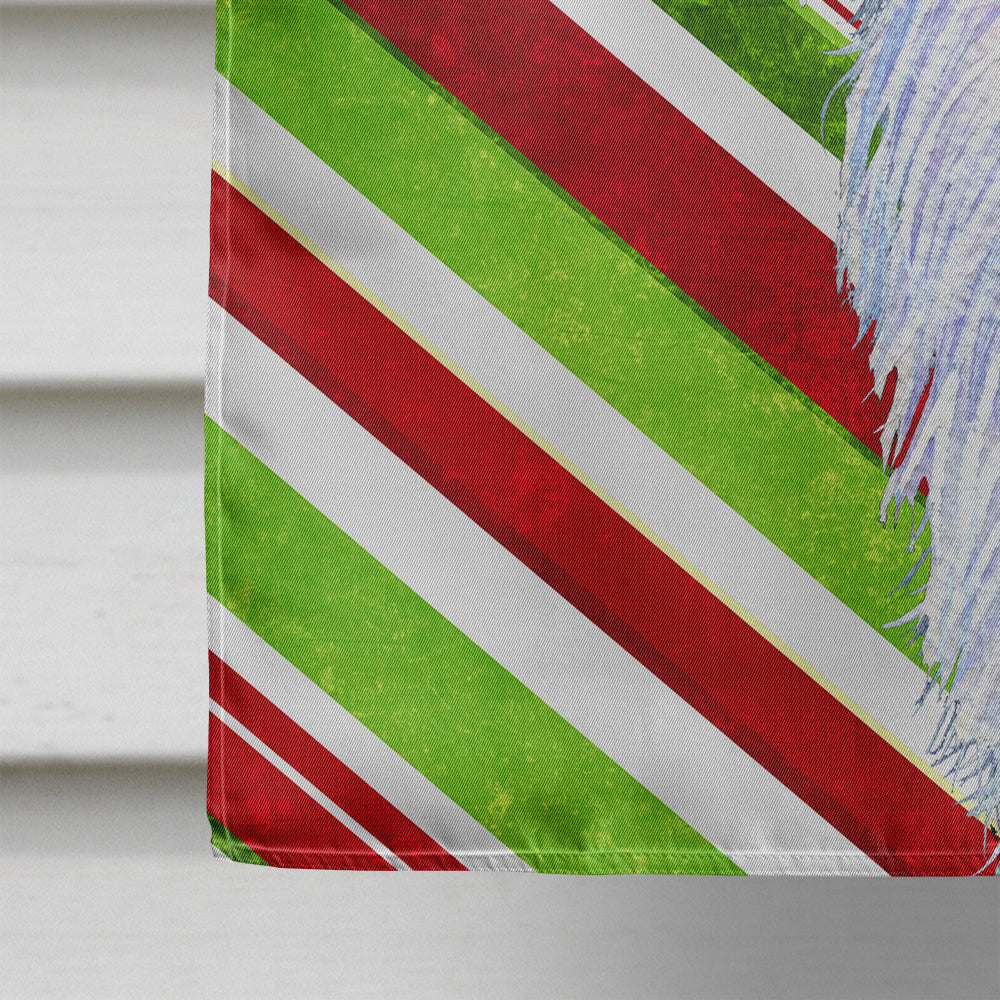 Borzoi Candy Cane Holiday Christmas Flag Canvas House Size  the-store.com.