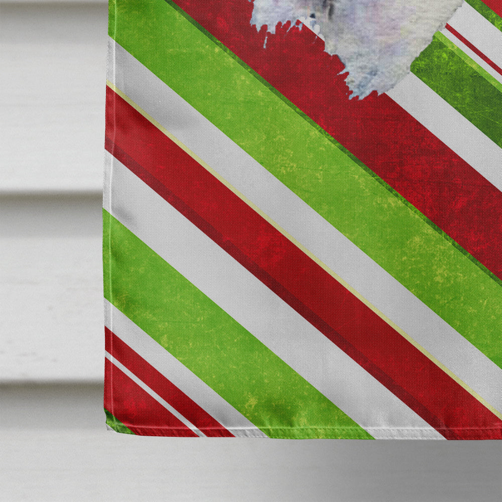 Fox Terrier Candy Cane Holiday Christmas Flag Canvas House Size  the-store.com.