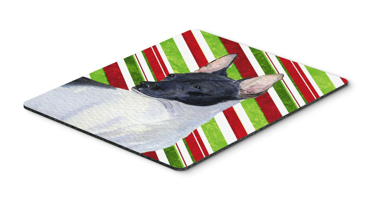 Rat Terrier Candy Cane Holiday Christmas Mouse Pad, Hot Pad or Trivet by Caroline's Treasures