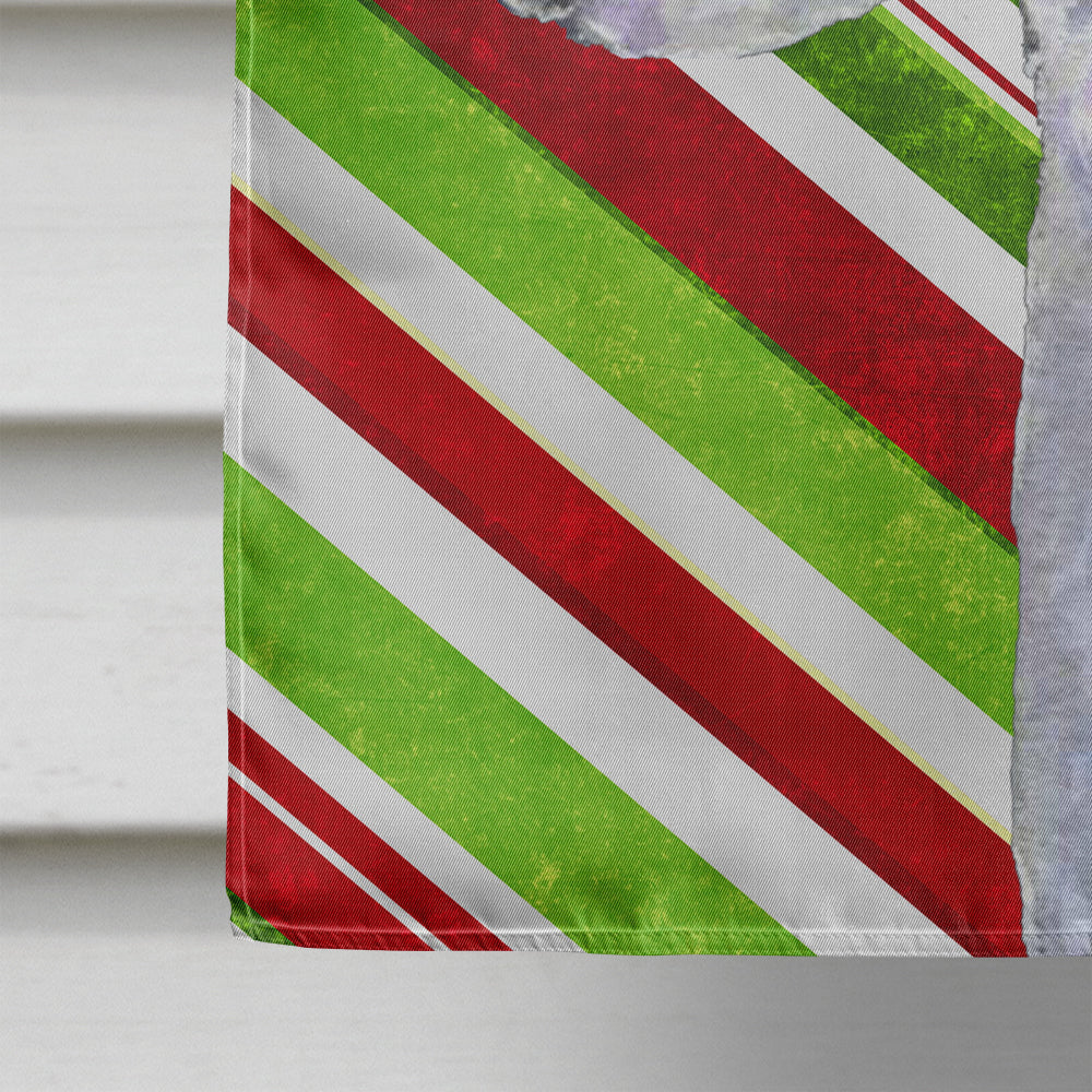 Bedlington Terrier Candy Cane Holiday Christmas Flag Canvas House Size  the-store.com.