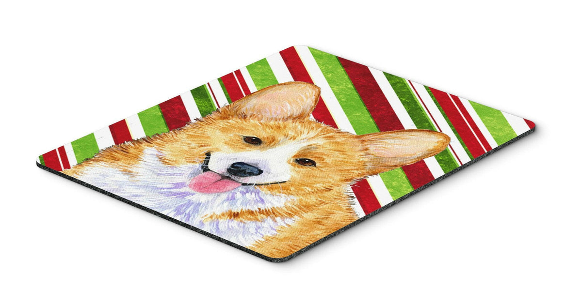 Corgi Candy Cane Holiday Christmas Mouse Pad, Hot Pad or Trivet by Caroline&#39;s Treasures