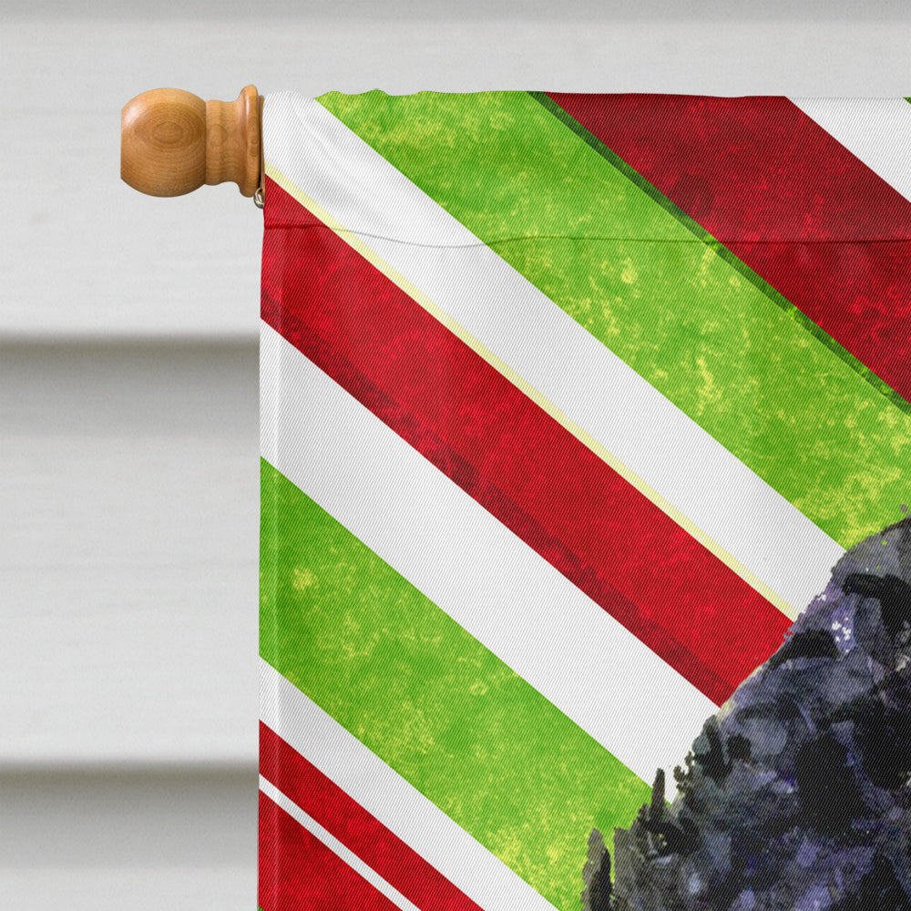 Portuguese Water Dog Candy Cane Holiday Christmas Flag Canvas House Size  the-store.com.