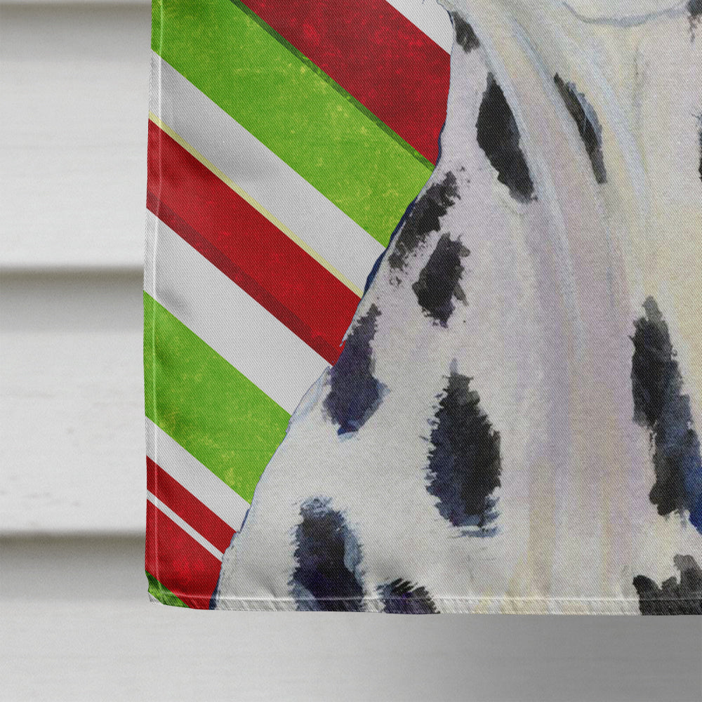 Dalmatian Candy Cane Holiday Christmas Flag Canvas House Size
