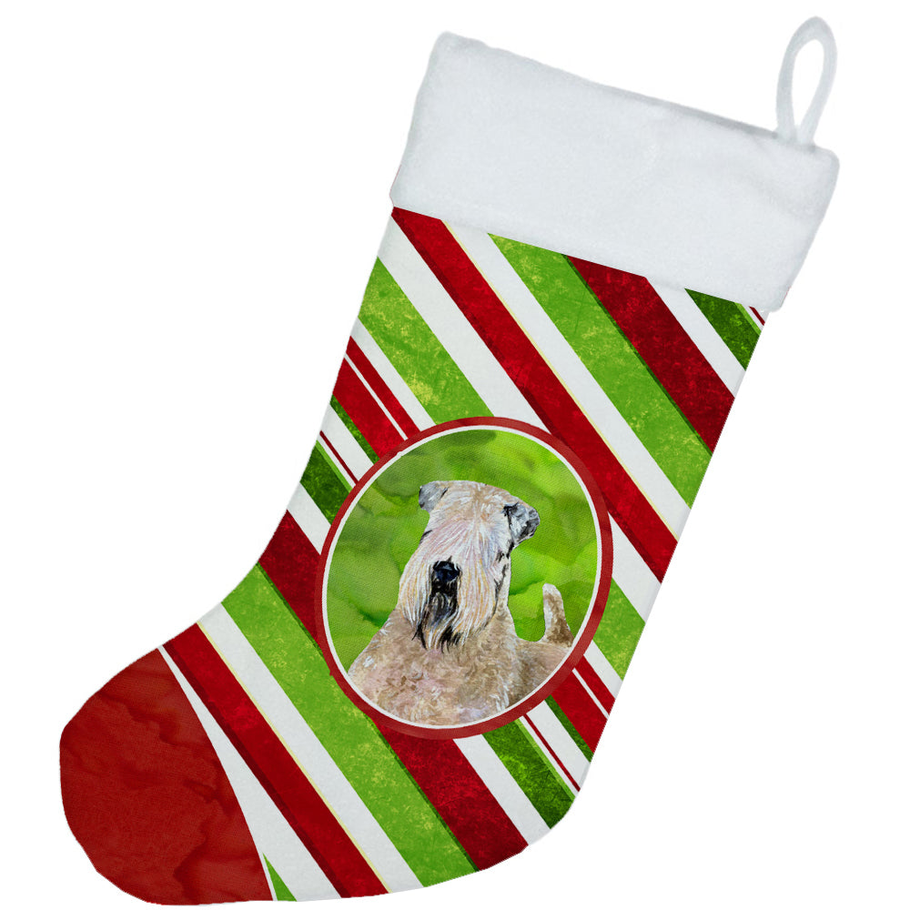Wheaten Terrier Soft Coated Winter Snowflakes Christmas Stocking SS4562  the-store.com.