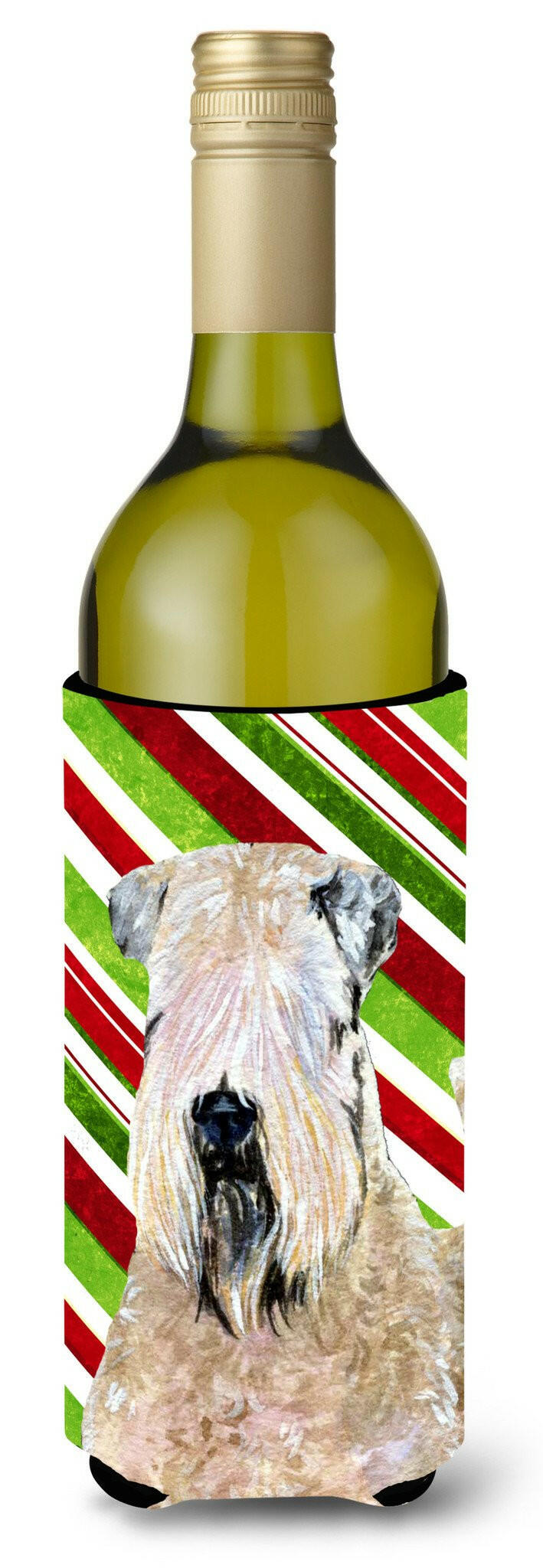 Wheaten Terrier Soft Coated   Holiday Christmas Wine Bottle Beverage Insulator Beverage Insulator Hugger by Caroline&#39;s Treasures